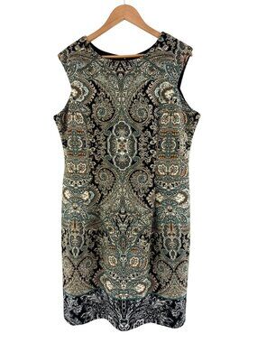 Studio One New Paisley Print Sleeveless Sheath Dress Size 18 Work Office Plus